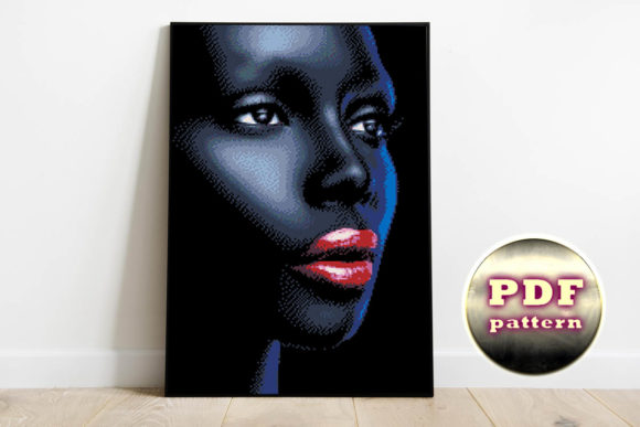 African Woman Cross Stitch Pattern - Art