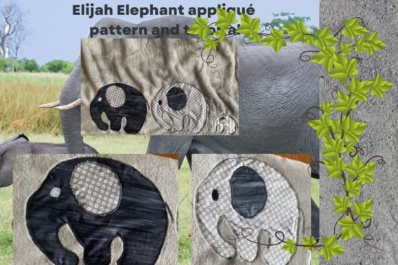 Elephant 3 Appliqué Sewing Pattern