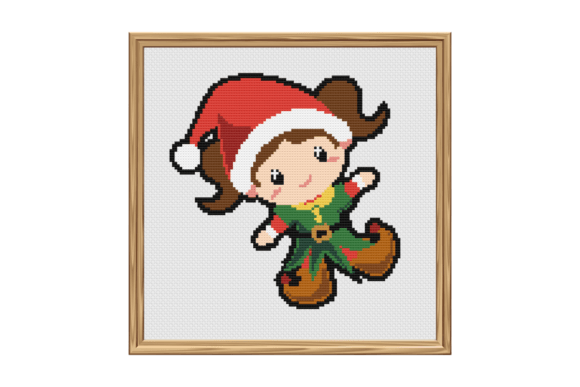 Elf Woman with a Hand in the Air Cross Stitch Pattern