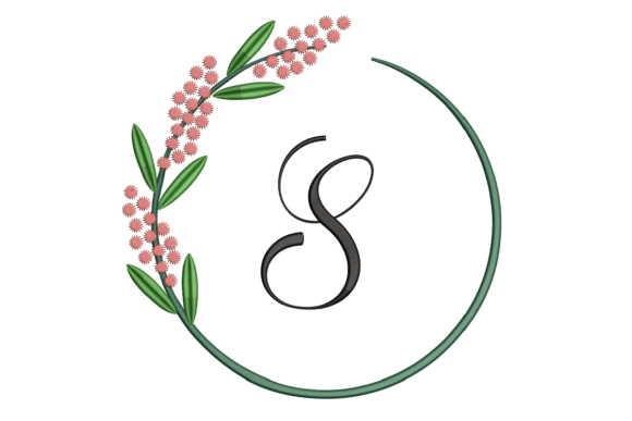 Monogram S: A Floral Monogram for Boutique Sweatshirts