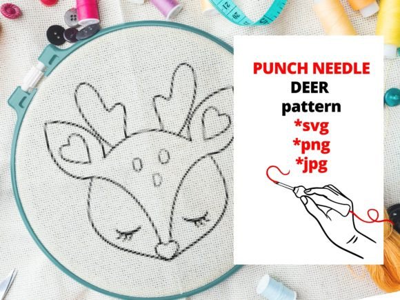 Punch Needle Embroidery - Deer